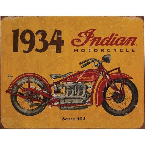 1934 Indian Motorcycle Tin Sign