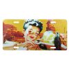 Coke Metal Tin Plaque Pinup Mask