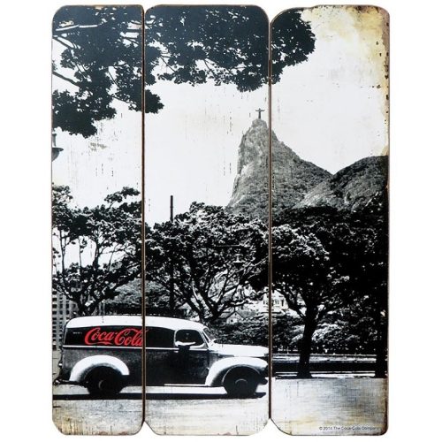 Coke Wood Wall Plaque Landscape Rio