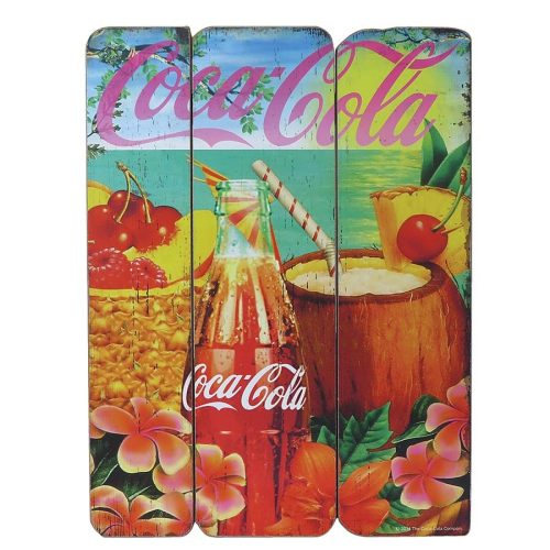 Coke Wood Wall Plaque Tropical