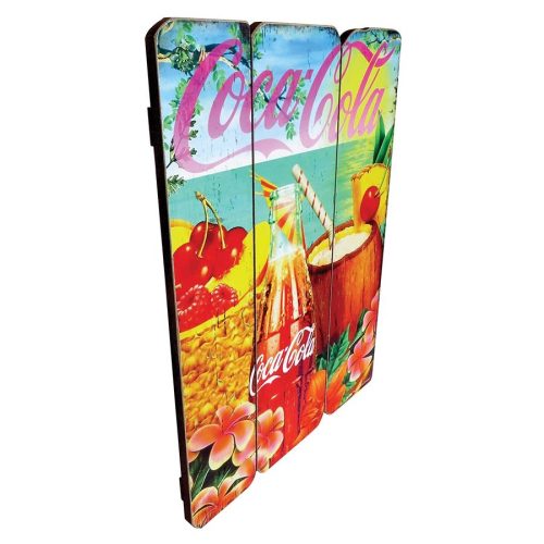 Coke Wood Wall Plaque Tropical