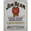 Jim Beam White Label Metal Tin Sign