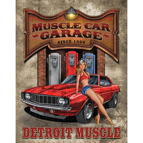 Legends Muscle Car Garage Metal Tin Sign