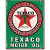 Texaco Oil Weathered Tin Sign
