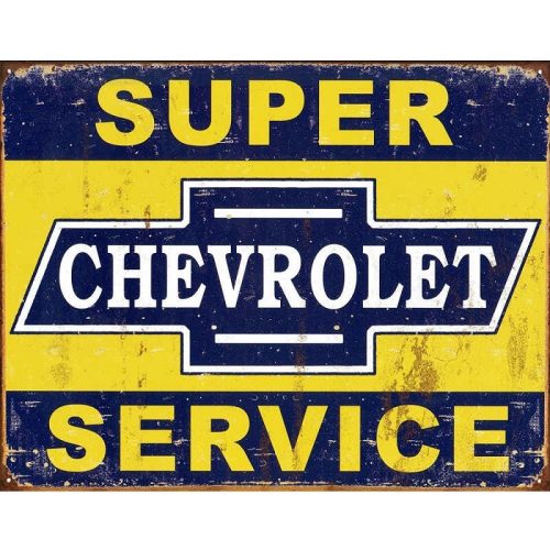 Super Chevy Service Tin Sign