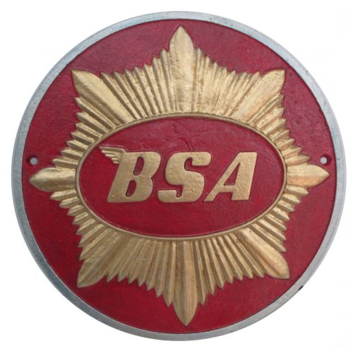 BSA Bikes Cast Iron Round Sign