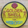 Golden Shell Lubricating Oil Motorcycles Cast Iron Sign