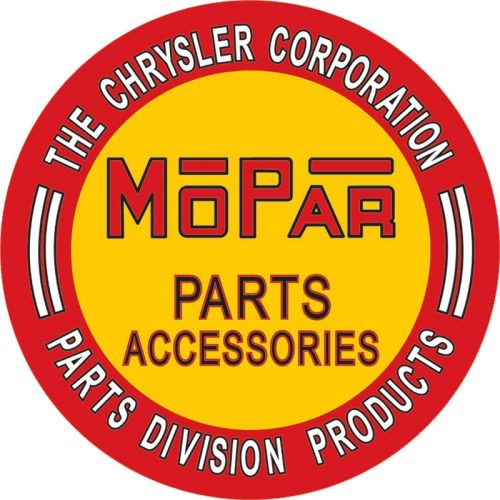 Mopar Parts Round Metal Tin Sign
