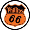 Phillips 66 Shield Round Metal Tin Sign 1