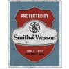 Protected By Smith & Wesson Metal Tin Sign