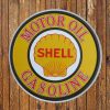 Shell Gas & Oil Round Metal Tin Sign