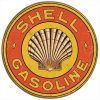 Shell Gasoline 1920's Round Metal Tin Sign