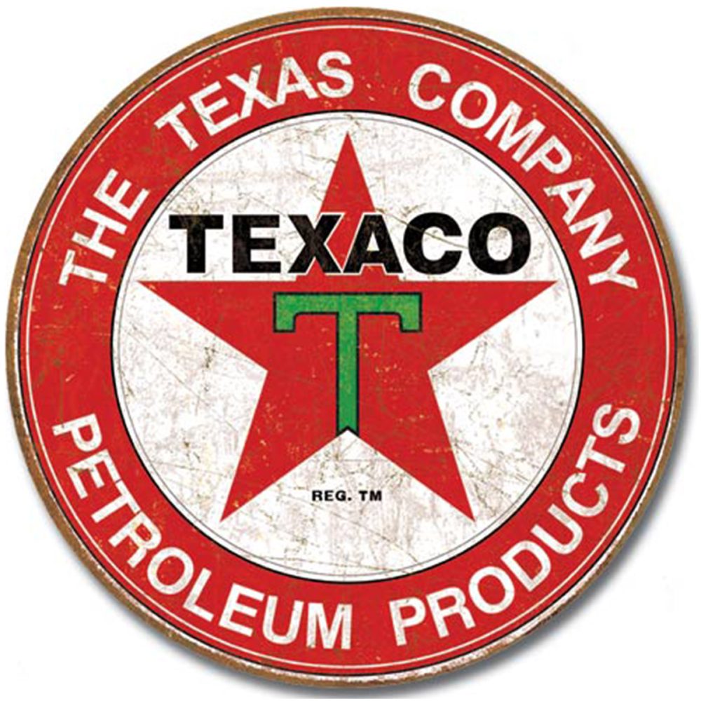 Texaco Texas Company Metal Tin Sign