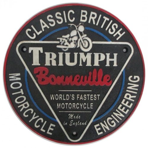 Triumph Cast Iron Round Sign