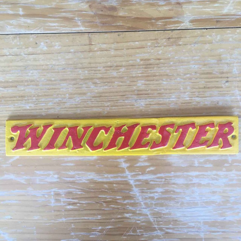 Winchester Plaque Cast Iron Sign