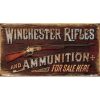 Winchester Rifles and Ammunition Tin Sign