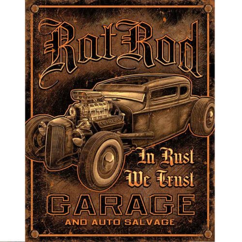 Rat Rod Garage Metal Tin Sign