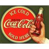 Coke Ice Cold Bullseye Metal Tin Sign