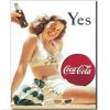 Coke White Bathing Suit Metal Tin Sign