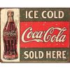 Coke c.1916 Ice Cold Metal Tin Sign