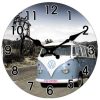 Blue VW Combi Clock