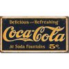 Coke 1910 Logo Weathered Metal Tin Sign