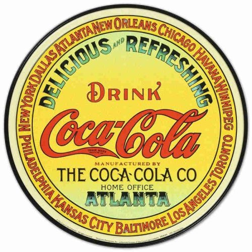 Coke Round Keg Sign