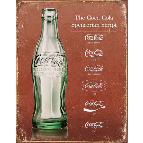 Coke Script Heritage Metal Tin Sign