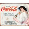 Coke Thru a Straw Metal Tin Sign