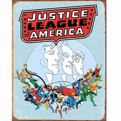 Justice League Retro Metal Tin Sign