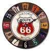 Route 66 Round Wall Clock