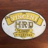 Vincent Motorcycle Bike Cast Iron Sign