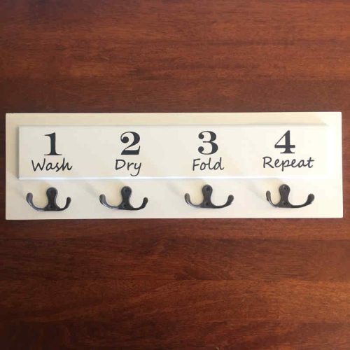 1234 Laundry Wooden hook Rack
