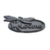 Dragonfly Cast Iron Welcome Plate