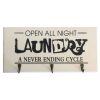 Open All Night Laundry Wooden Rack