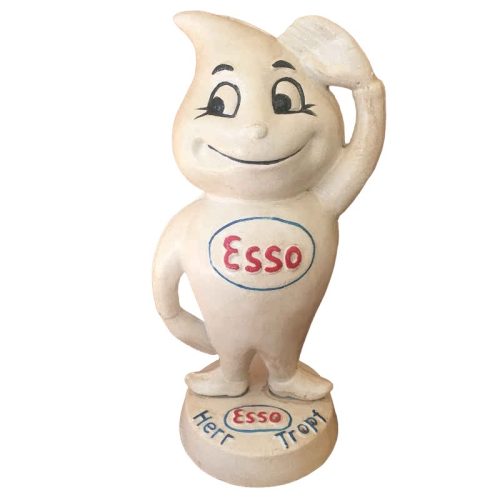 White ESSO Boy Mr Drip cast iron money bank
