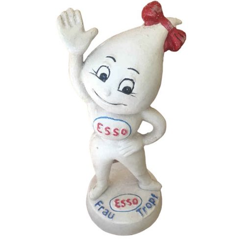 White ESSO Girl Mrs Drip cast iron money bank
