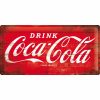 Coke Long Embossed Metal Tin Sign