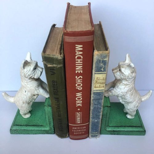 Cast Iron Westie Dog Bookends