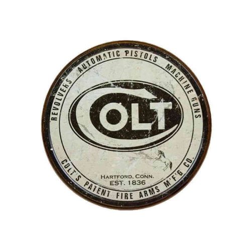 Colt Round Logo Metal Tin Sign