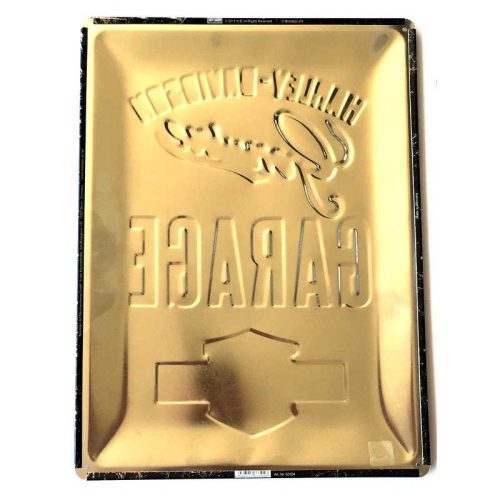 Harley Davidson Garage Metallic Embossed Sign
