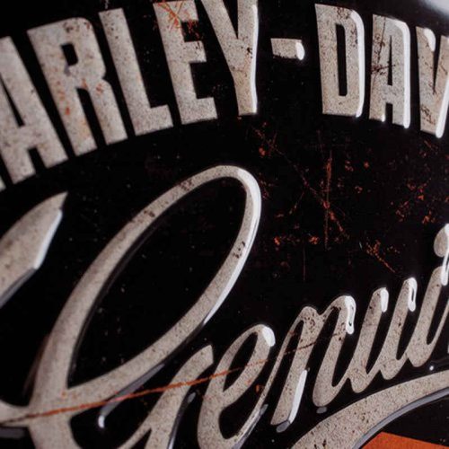 Harley Davidson Garage Embossed Tin Sign