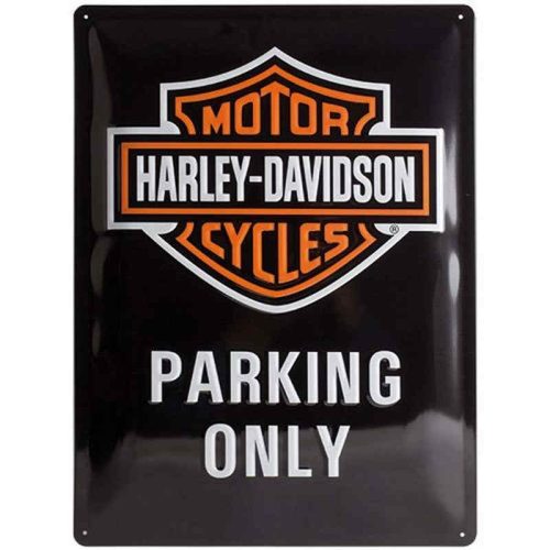 Harley Davidson Parking Only Embossed Sign