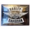 Harley Davidson Silver Wings Embossed Sign