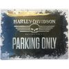 Harley Davidson Skull Parking Only Embossed Sign
