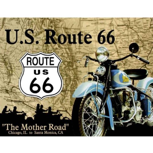 Route 66 The Mother Road Tin Sign