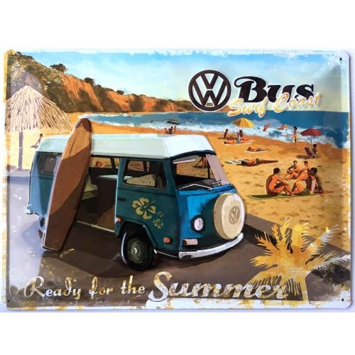 VW Kombi Beach Embossed Sign