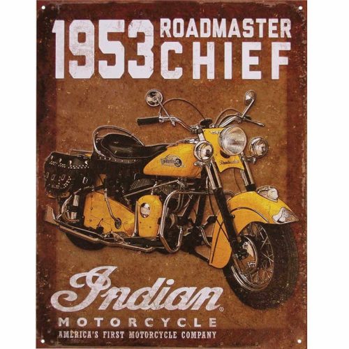 1953 Indian Roadmaster Tin Sign