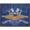 Chevy Power Tin Sign Car