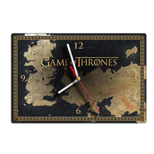 Game of Thrones Map Glass Clock